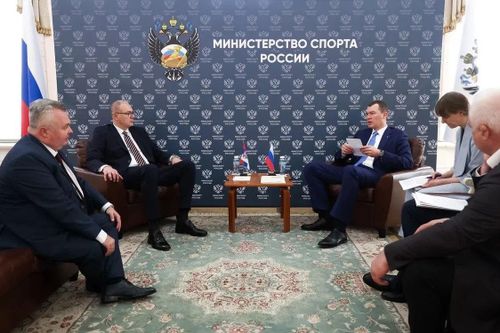 Михаил Дегтярев провел встречу с президентом Международной федерации школьного спорта Желько Танасковичем