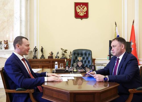 Михаил Дегтярев провел встречу с губернатором Кемеровской области Ильей Середюком