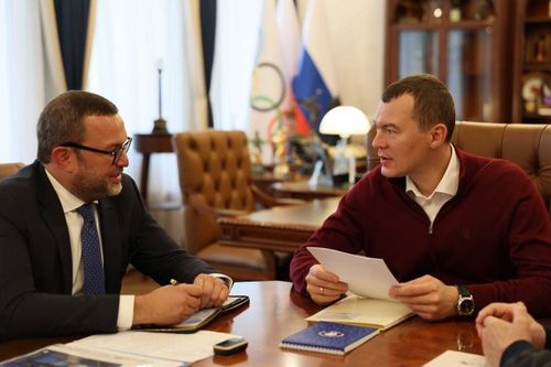Михаил Дегтярев встретился с президентом Федерации скейтбординга России Ильей Вдовиным
