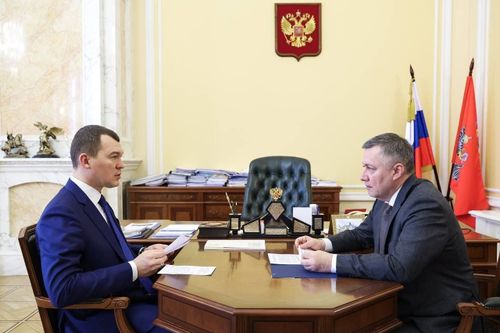Михаил Дегтярев провел встречу с губернатором Иркутской области Игорем Кобзевым