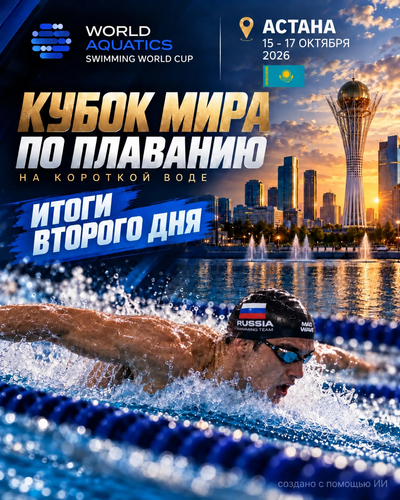 Подводим итоги второго дня 3-го этапа Кубка мира по плаванию 2026