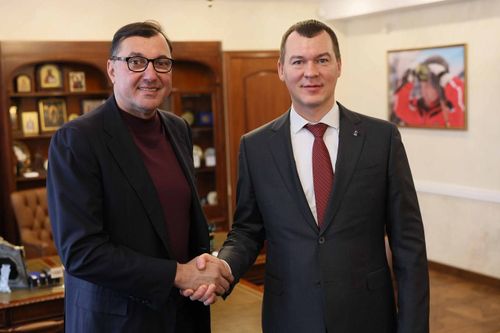 Михаил Дегтярев встретился с президентом Всероссийской федерации волейбола Станиславом Шевченко 