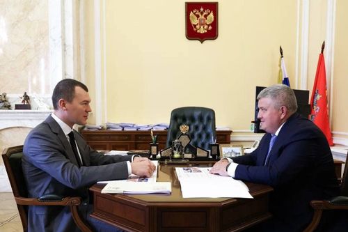 Михаил Дегтярев провел рабочую встречу с врио губернатора Новгородской области Александром Дроновым