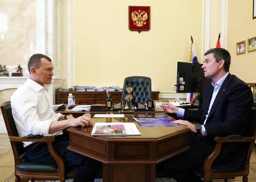 Михаил Дегтярев провел рабочую встречу с президентом Федерации гребного спорта России Алексеем Свириным