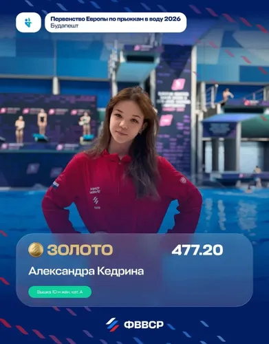 Российские спортсменки завоевали золото и серебро первенства Европы по прыжкам в воду с вышек – 10 м