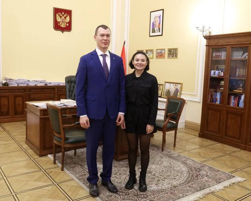 Михаил Дегтярев провел встречу с президентом Федерации триатлона России Ксенией Шойгу