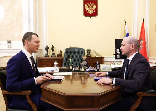 Михаил Дегтярев встретился с руководителем Федеральной дирекции спортмероприятий Юрием Ермошкиным