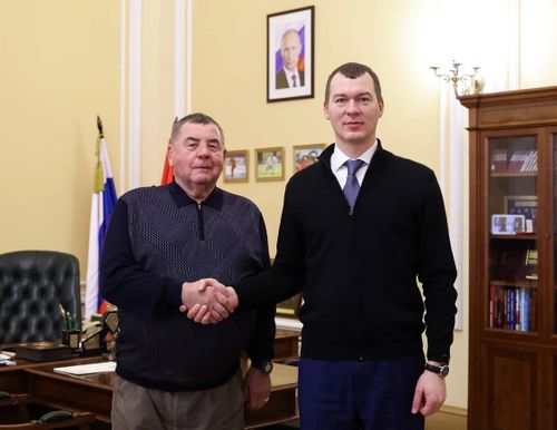 Михаил Дегтярев провел встречу с президентом Международной федерации самбо Василием Шестаковым
